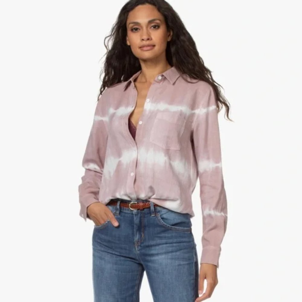 Rails | Ingrid Raw Mauve White Waves Pocket Butto… - image 1